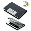 Black Business Card Case w/ Magnetic Closure (3 3/4"x2 1/2")